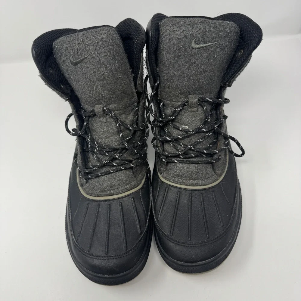*STAIN Nike ACG Woodside 2 High Black Grey Wool Duck Boots Mens 12 525393-091